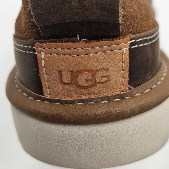UGG Dex Lace Slip On Loafer Slipper Water Resistant Indoor Outdoor Chestnut US 7 - Picture 12 of 14
